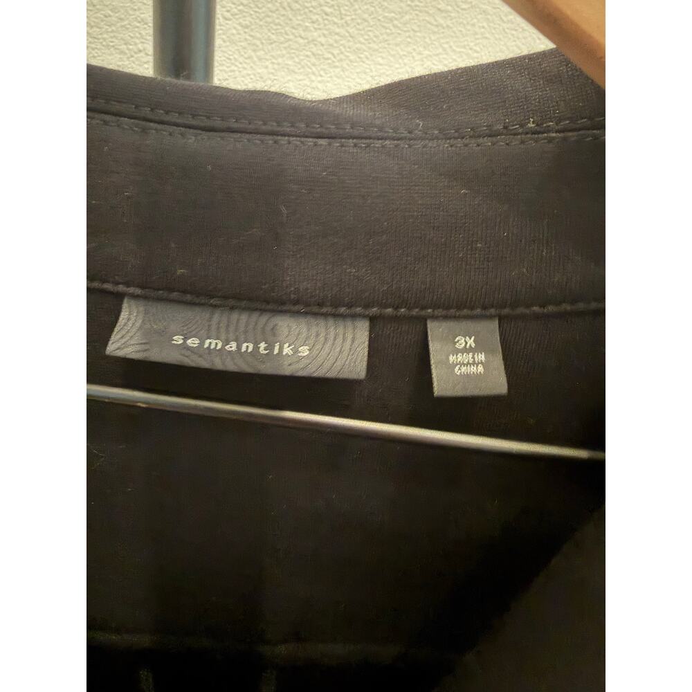 New Semantiks black overcoat jacket black size 3X - Picture 3 of 6
